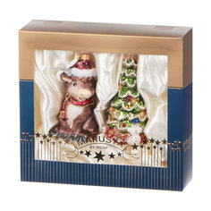 Набор игрушек Irena Бычок-Санта и елка с подарками