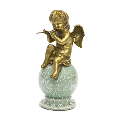 Фигурка Glasar Ангел с флейтой (левый) 14x13x26см ГЛАСАР