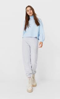 Stradivarius Укороченный Топ Soft Touch Женская Коллекция Небесно-Голубой Xl