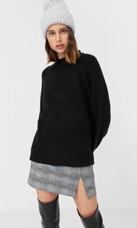 Stradivarius Свитер Из Валяной Пряжи Женская Коллекция Черный L