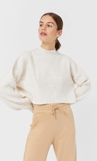 Stradivarius Укороченный Свитер Женская Коллекция Multicolor L