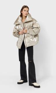 Stradivarius Пуховик Из Блестящей Ткани Женская Коллекция Multicolor Xs
