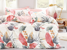 Постельное белье Cleo сатин набивной "Satin de Luxe" полуторный 15/602-SK