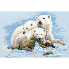 Набор для вышивания РИОЛИС "Белые медведи"