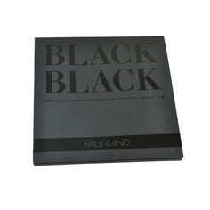 Альбом-склейка для набросков Fabriano "BlackBlack" 20х20 см 20 л 300 г