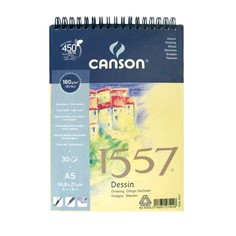 Альбом для графики на спирали Canson "1557" 14,8*21 см 30 л 180 г