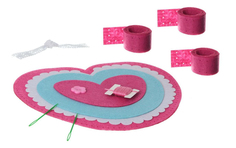 Набор для творчества Bondibon мк шьем из фетра. сумка - сердечко