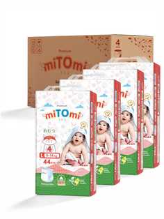 Подгузники-трусики miTOmi Premium L (9-14 кг), 4x44 шт.