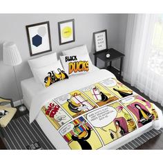 Комплект постельного белья, евро, СИРЕНЬ, Утиные истории