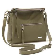 Кросс-боди женская Alessandro Birutti 136 зеленая средняя