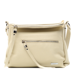 Кросс-боди женская Alessandro Birutti 136 бежевая средняя