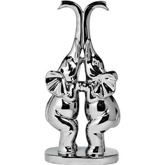 Статуэтка Набор слонов серебро 16,5х9х32,5 см Garda Decor
