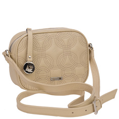 Кросс-боди женская Alessandro Birutti 4023 бежевая маленькая