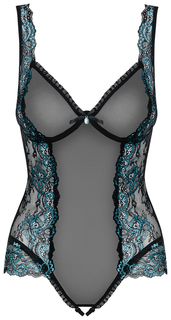 Полупрозрачный тедди Amanta с кружевным узором по бокам Obsessive