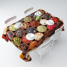 Скатерть с пропиткой, СИРЕНЬ, Специи, 140х220см