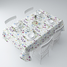 Скатерть с пропиткой, СИРЕНЬ, Элли, 140х220см