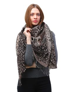 Платок женский Venera 1900467-5 коричневый бежевый