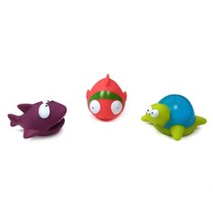 Игрушка для ванной Морские животные, 3 штуки акула, рыбка, черепашка ЯиГрушка