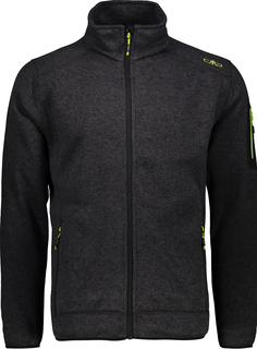 Толстовка горнолыжная CMP 3H60747N (19/20) (NERO MEL.-ANTRACITE/limegreen)