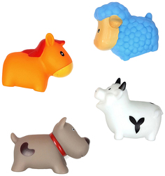 Игровой набор для ванной ЯиГрушка Сельские животные 4 шт