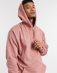 Розовый oversized-худи из органического хлопка от комплекта ASOS DESIGN