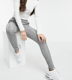 Серые брюки в клетку New Look Tall-Серый