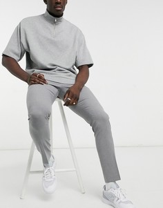 Серые строгие облегающие брюки ASOS DESIGN-Серый