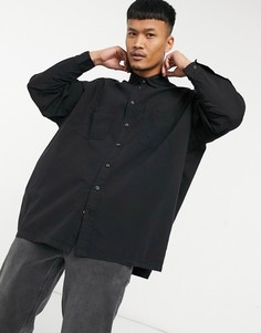 Черная выбеленная oversized-рубашка свободного кроя ASOS DESIGN-Серый