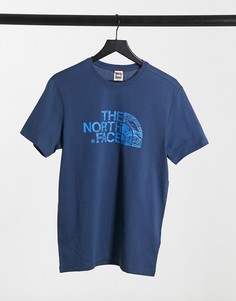 Синяя футболка The North Face Wood Dome-Голубой