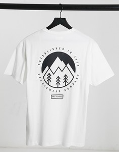 Белая футболка Columbia Cades Cove Outdoor Park-Белый