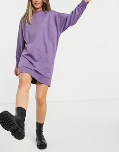 Фиолетовое платье-свитшот с декоративными швами ASOS DESIGN-Фиолетовый
