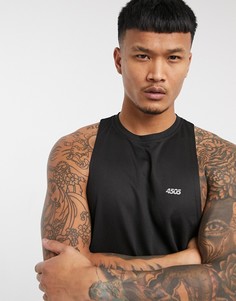 Футболка без рукавов со спинкой‑борцовкой для трениовок ASOS 4505-Черный цвет