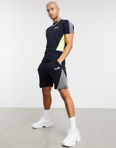 Черные шорты в стиле колор блок ellesse Rosay-Черный цвет
