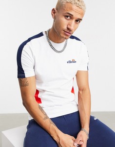 Белая футболка с расцветкой колор блок ellesse Wale-Белый