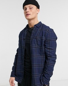 Синяя рубашка в клетку River Island-Голубой