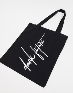 Черная сумка-тоут с логотипом для тяжелых вещей ASOS Dark Future-Черный