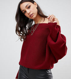 Джемпер с открытыми плечами ASOS DESIGN Tall-Красный