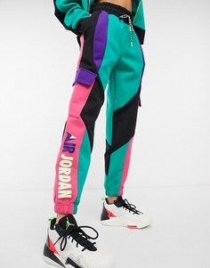 Многоцветные джоггеры с дизайном колор блок в стиле милитари Nike Jordan-Многоцветный