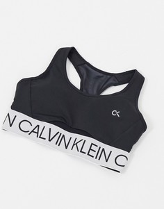 Бюстгальтер черного цвета с вырезами по бокам Calvin Klein Performance-Черный