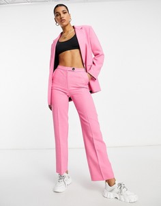 Розовые зауженные брюки в винтажном стиле ASOS DESIGN-Розовый цвет
