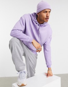 Сиреневый выбеленный худи в стиле oversized ASOS DESIGN-Фиолетовый цвет