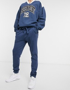 Голубые джоггеры скинни ASOS DESIGN-Голубой