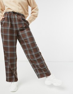 Oversized-брюки в широкую клетку в винтажном стиле ASOS DESIGN-Многоцветный