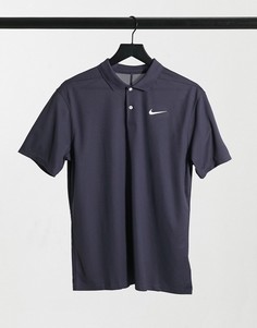 Черное поло Nike Solid-Белый