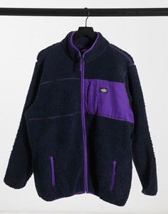 Флисовая куртка на молнии из искусственной шерсти темно-синего цвета Dickies Red Chute-Темно-синий