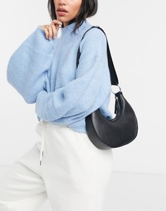 Черная сумка через плечо из искусственной кожи Tyler от Monki-Черный
