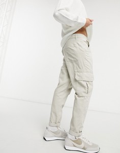 Светло-бежевые вельветовые брюки-карго New Look-Светло-бежевый