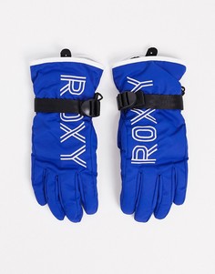 Синие лыжные перчатки Roxy Freshfield-Голубой