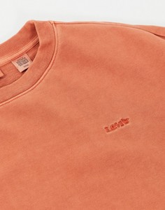 Свободный свитшот выбеленного оранжевого цвета с круглым вырезом Levis Melrose-Розовый Levis®