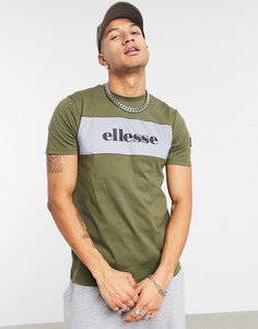Футболка отливающего цвета хаки ellesse Samba-Зеленый цвет